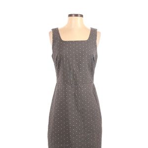 Limited Career Gray Jumper Dress White Polka Dots (size 0)